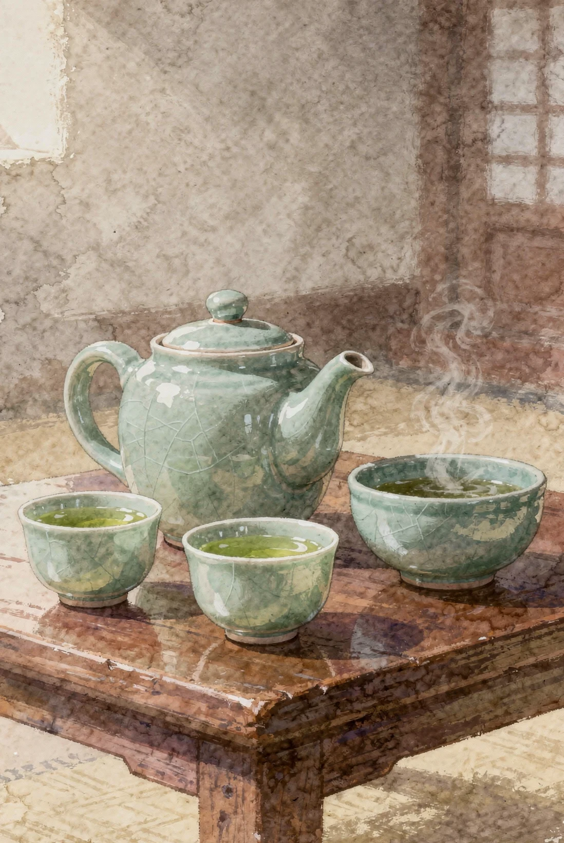Bisaek, and Green Tea