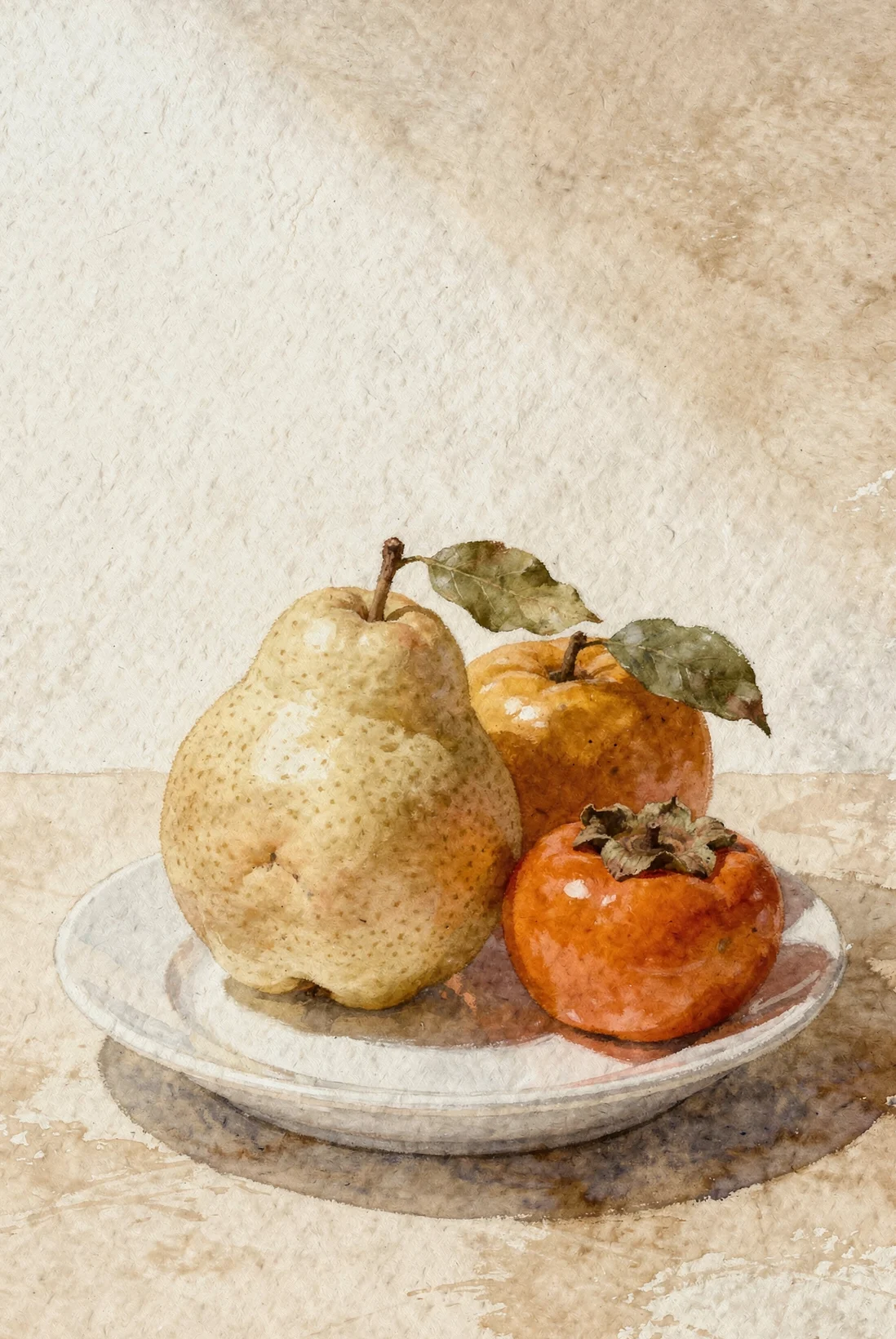 Pears and Persimmons, Late Autumn